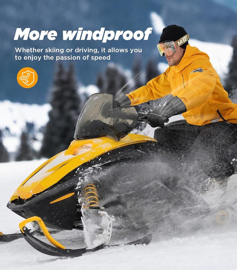 TIBISI Waterproof Winter Ski Gloves Thermal -10F, 3M Thinsulate Thick Warm Windproof Snow Touch Screen Anti-Slip for Skiing Cold Weather Cycling Hiking for Men Women - Image 4